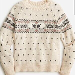 J Crew kids black sheep fair isle sweater, sz. XL, VEUC.